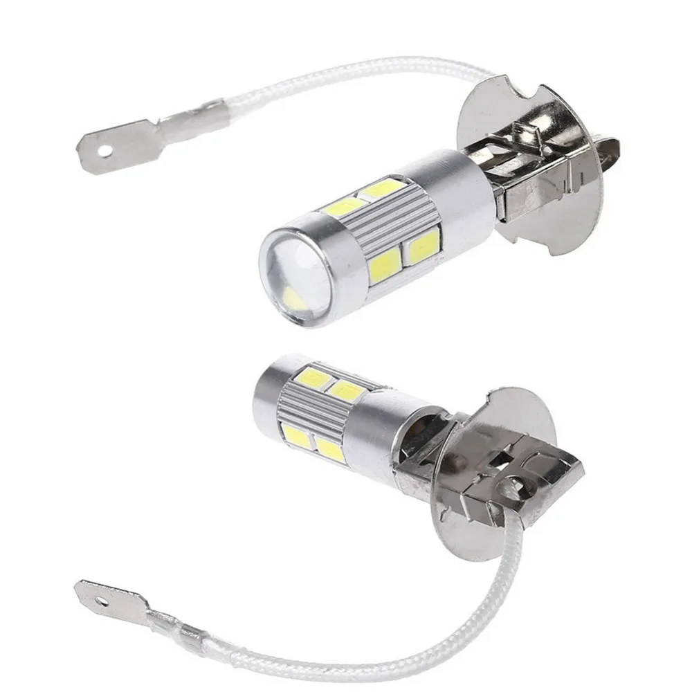 Venta caliente 2 unids/lote luz del coche H3 LED de alta potencia de larga vida útil del LED niebla Luz de bombilla 10SMD 5630 5730 Super brillante llevó la lámpara Auto NRwoeE9ddBQ