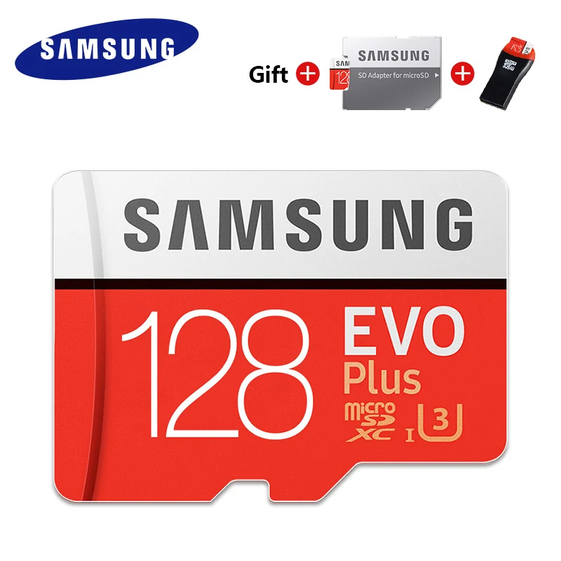 Оригинальные Карты памяти SAMSUNG EVO+, 64 ГБ, EVO plus U3, 128 ГБ, 256 ГБ, 512 ГБ, класс 10, Micro SD карта, 32 ГБ, microSD, UHS-I, TF карта - Емкость: 128 ГБ