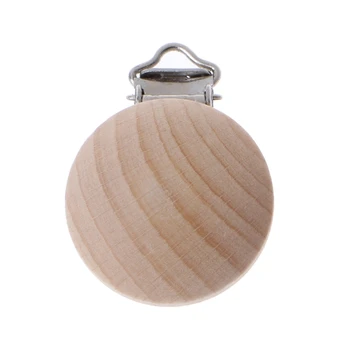 

1Pc Baby Pacifier Clips Newborn Dummy Clip Natural Wood Beech Wood Pacifier Clip Infant Soother Clasps Holders Baby Shower Gift