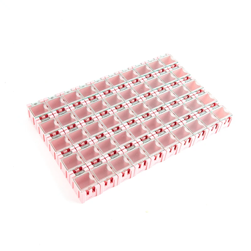 50Pcs/Set SMD SMT Electronic Component Container Mini Storage Boxes kit desk organizer 