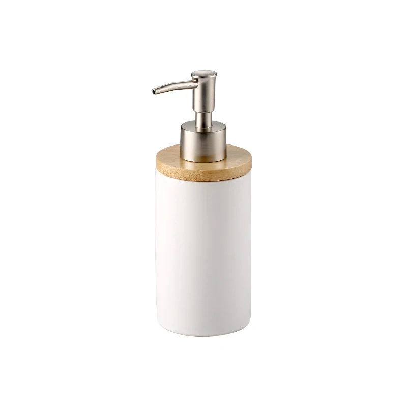 GUNOT Ceramic Bathroom Accessories Set Soap Dispenser Tumbler For Bathroom or Kitchen Home Washing Products Storage Container - Color: A-White