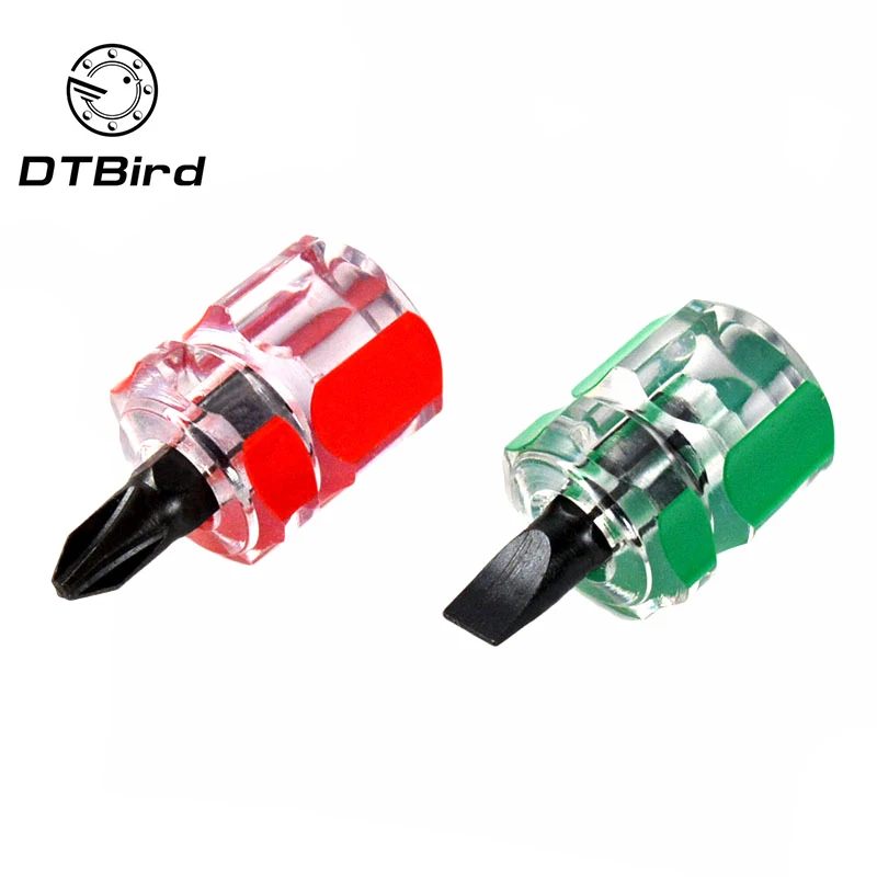 

1PC Chromium Vanadium Alloy Steel Fender Mini Cross Screwdriver Radish Head Screwdriver Transparent Handle Screwdriver