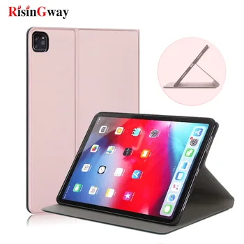 

For iPad Pro 11 Case 2020 Ultra-thin PU Soft Back Smart Cover Funda for iPad Pro 11 2020 Tablet Case front support Funda Capa