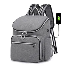 Sac à dos de grande capacité pour maman 35x30x16CM et biberon pour bébé, multifonctionnel, voyage en plein air, poussette suspendue, sac à couches décontracté 