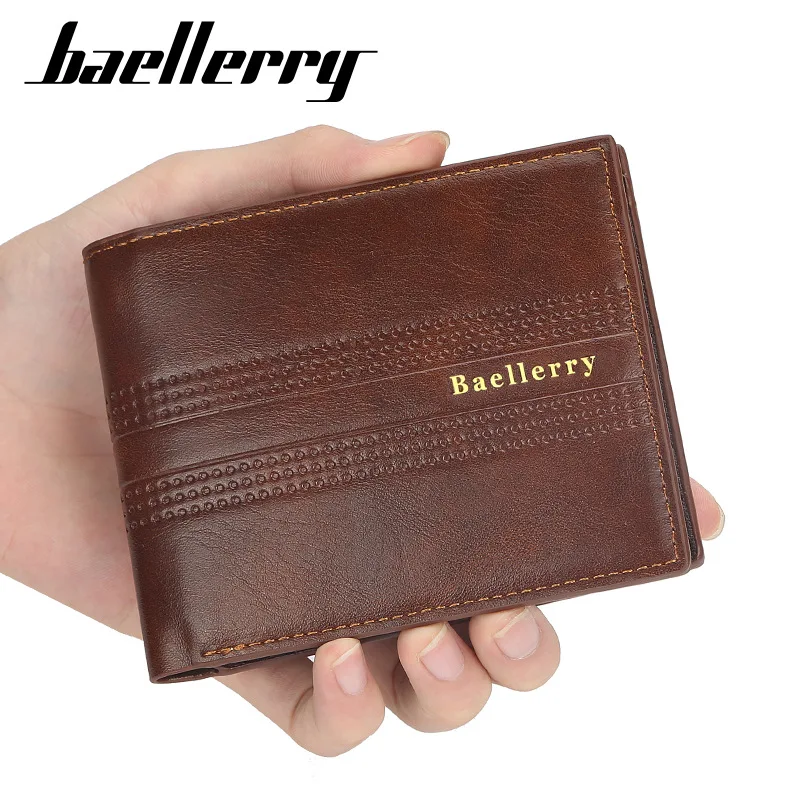 

2020 NEW Fashion Men Wallets Business Small Wallet High Quality Men Business Zipper Short Male Wallet Card Holder Money Wallet