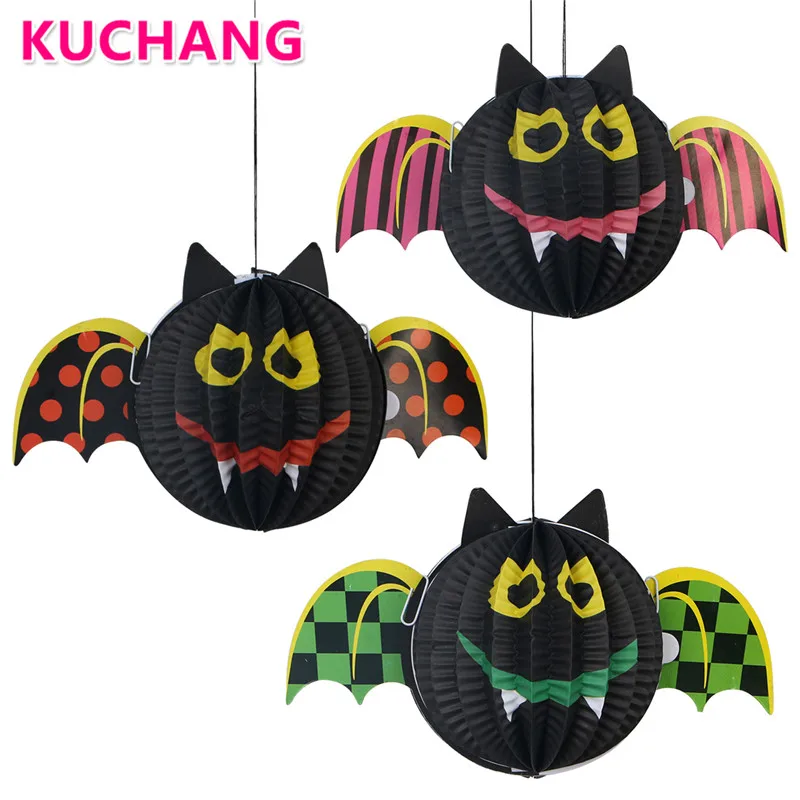 

Halloween DIY Decorations Pumpkin Spider Bat Honeycomb Ball Bar Big Event Home Hanging Decorations Halloween Party Supplies Toys