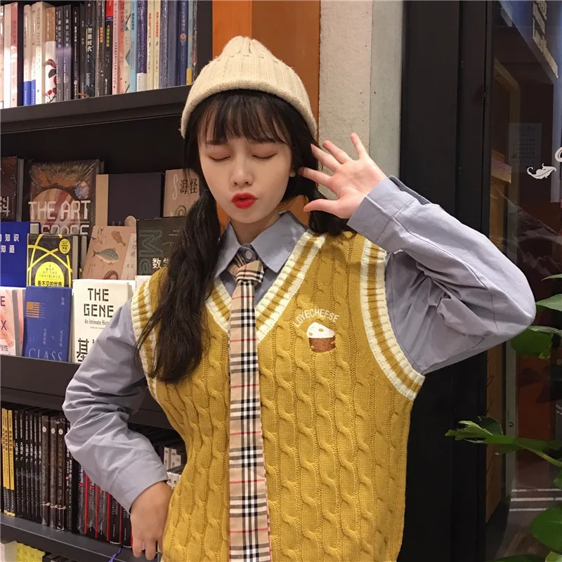 Осень-зима, модный свитер, жилет, Женский вязаный жилет с v-образным вырезом, женский элегантный стиль, повседневные топы, женские вязаные пуловеры