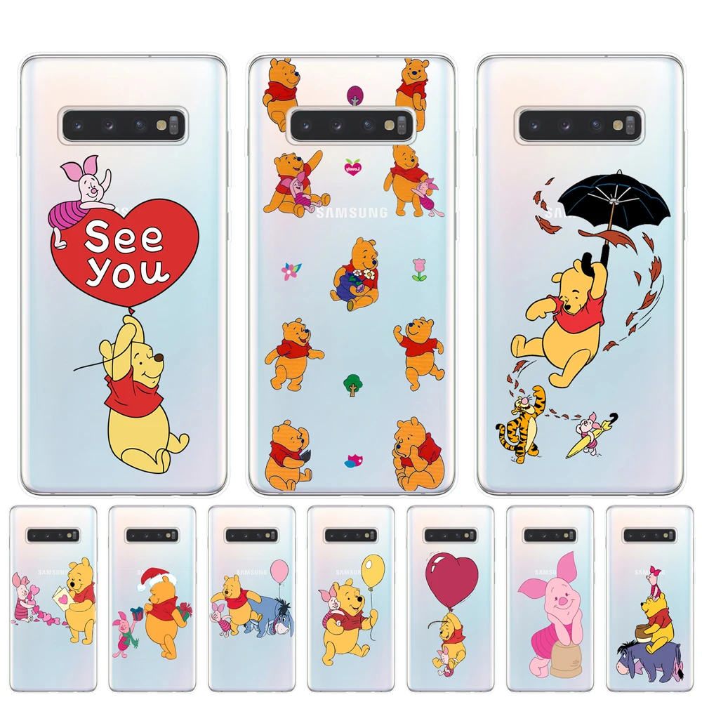 

Disneys Piglet Eeyore Winnie Pooh Tigger Case For Samsung S6 S7 Edge S8 S9 S10 Plus Lite S10E 5G Soft TPU Phone Cover Bags Coque