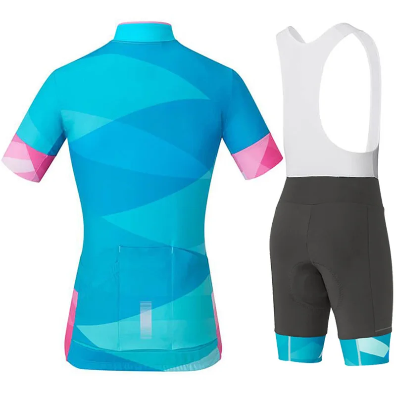 Short Sleeve Cycling Jersey Bicycle Shirt Sports Bike Wear Clothing Bib Set Team Women Mountain Tight Tech Fabric Quick Dry Top