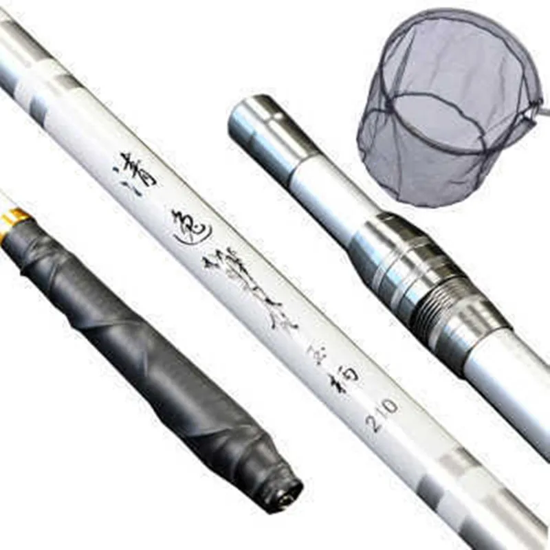 

Jade Handle 2.1 M 2.4 M 2.7 M Carbon Fishing Diddle-net with Net Head Weihai Fishing Gear Small Accessories