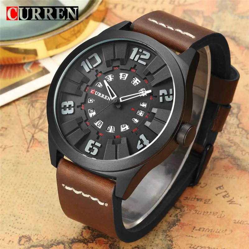 

New Brand Luxury Fashion Men Business Watch Leather Strap Waterproof Quartz Fashion Multi-function Men Watch Relogio Masculino