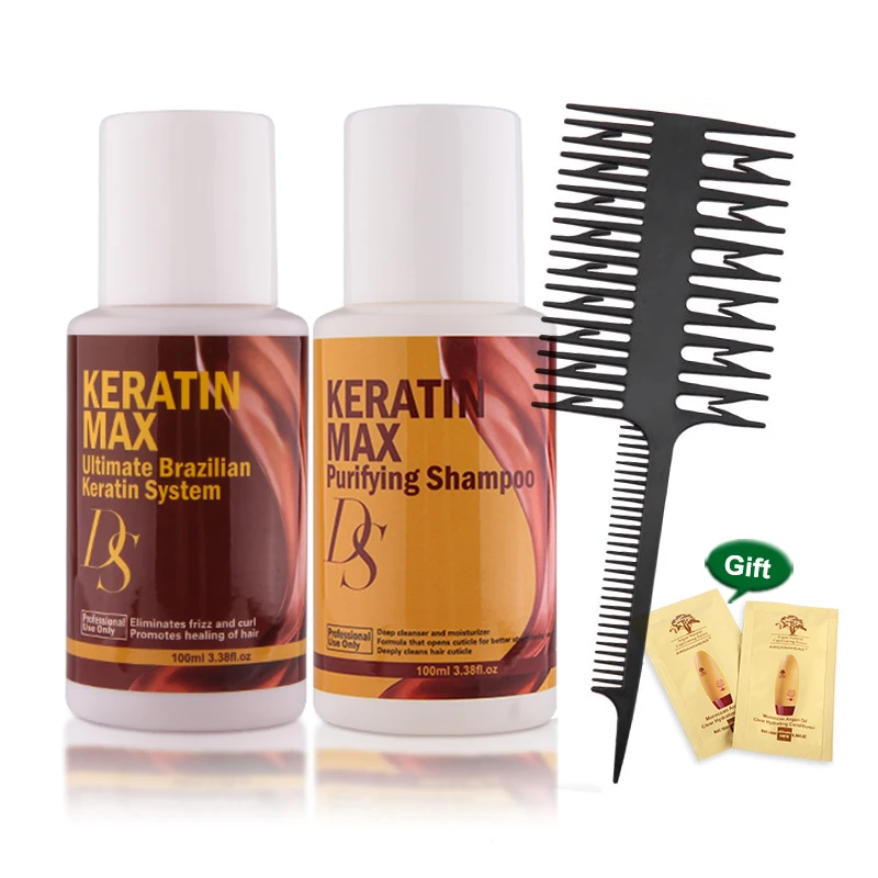 100ml DS Max Brazilian Keratin +100ml Purifying Shampoo Hair Straightening Cream Treatment Free Formaldehyde For Resistant | Красота и