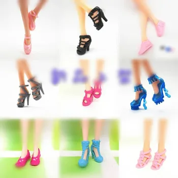 

1/6 Doll Accessories Fashion Sneaker Flat Shoes Genuine Sandals Shoeshigh-heeled shoes for Barbie Doll Shoes