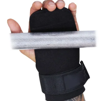 

1 Pair Bodybuilding Anti Slip Gloves Chinning Grip Strap Gym Training Horizontal Bar Wrist Wrap Weight Lifting Brace Support