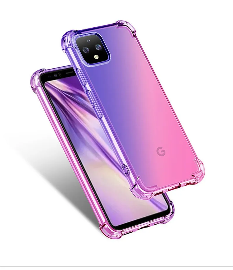 Для Google Pixel 4 Чехол Pixel4 Двойной градиент цвета кристально чистый противоударный чехол для Google Pixel 4xl чехол Coque Pixel4XL Capa