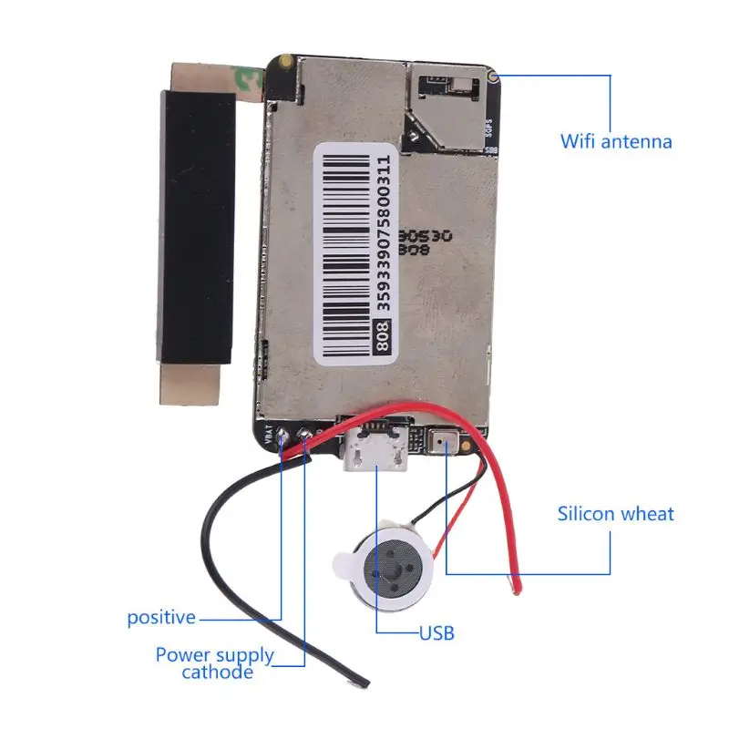 1 шт. ZX808 PCBA gps трекер GSM gps многофункциональный в реальном времени WiFi LBS локатор SOS сигнализация веб-приложение отслеживание TF карта двойная система