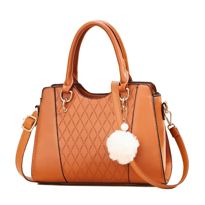 

LANZHIXIN Women Hairball Ornaments Totes High Quality Handbag Party Purse Ladies Messenger Crossbody Shoulder Bag Women Handbags
