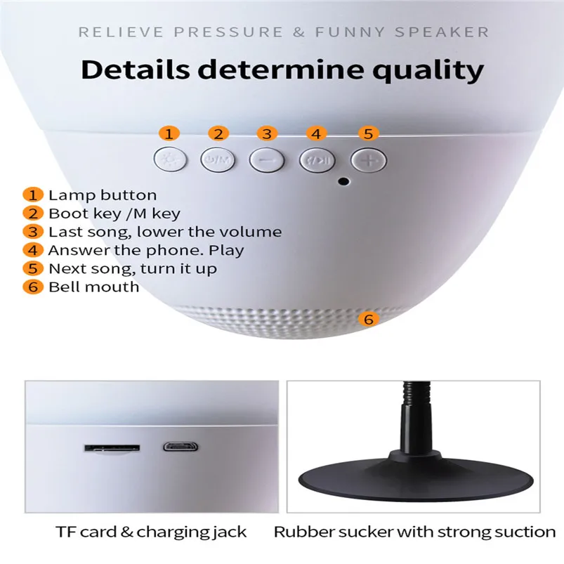 Bluetooth Audio Music LED Night Light Lamp Entertainment Funny Discoloration Decompression Toy Lamparas 40DEC2708