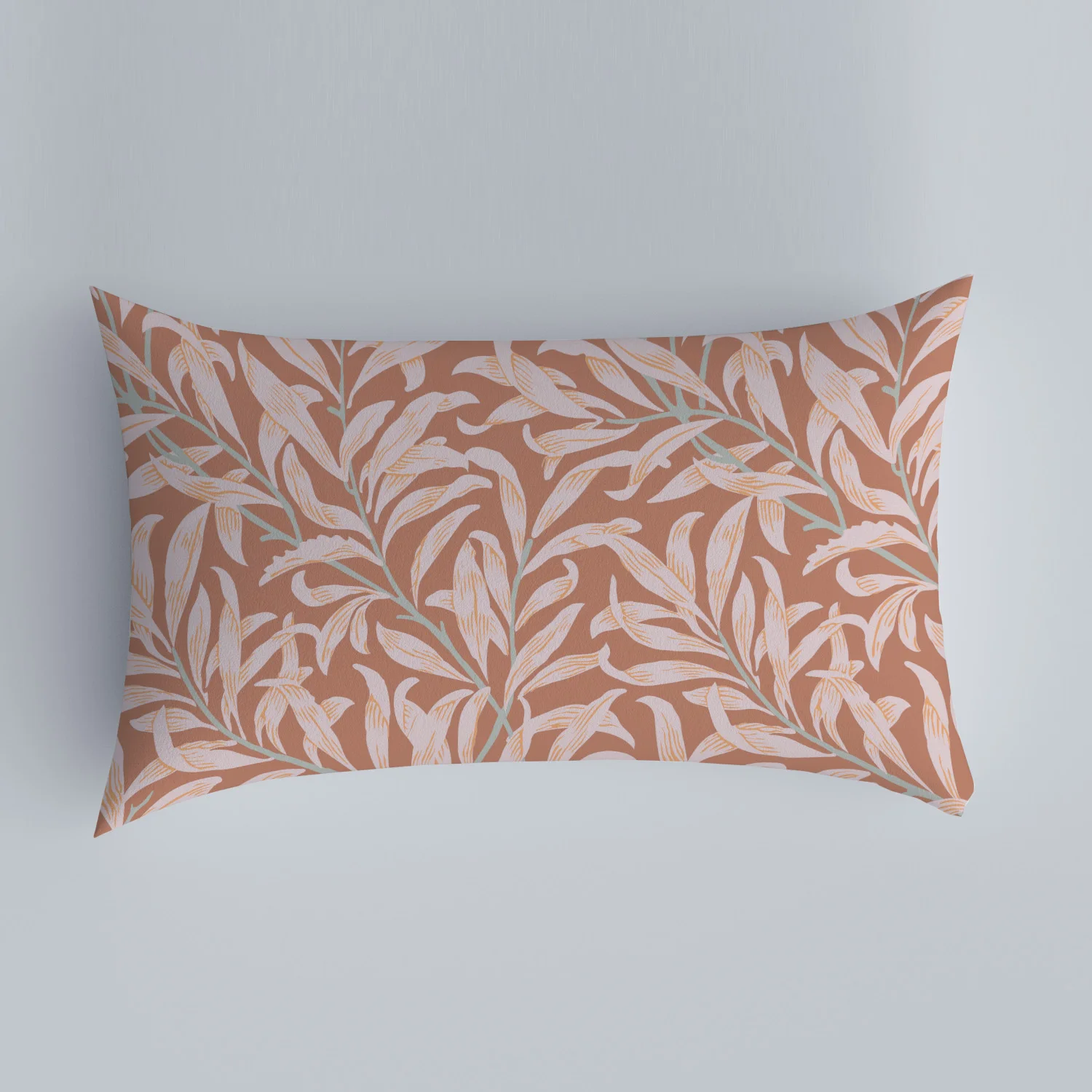 Pastoral style pillowcase Nordic flower pattern cushion cover car backrest pillowcase living room sofa home pillowcase single 3