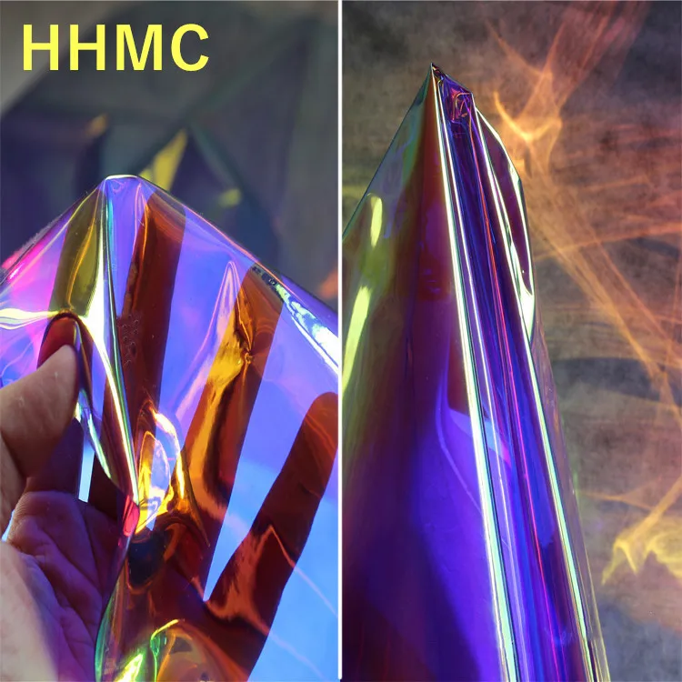 

Translucent tpu designer fabric Laser fluorescence colorful fabrics clothing Bag Waterproof creative fabric Designer