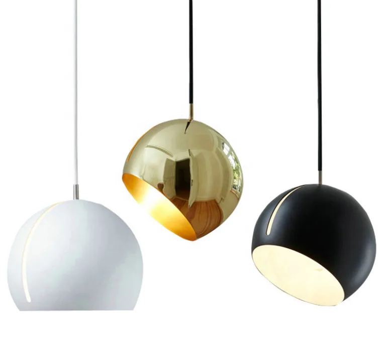

Fancy Modern Decorative Nordic Residential Black Metal Led Rotate Home Pendant Lamp Lights Lustre Pendente scandinavian
