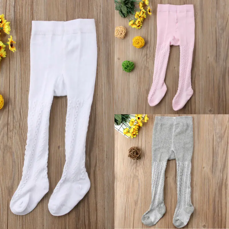 HuntGold Girls Kids Soft Velvet Ballet Dance Socks Pantyhose Leggings White