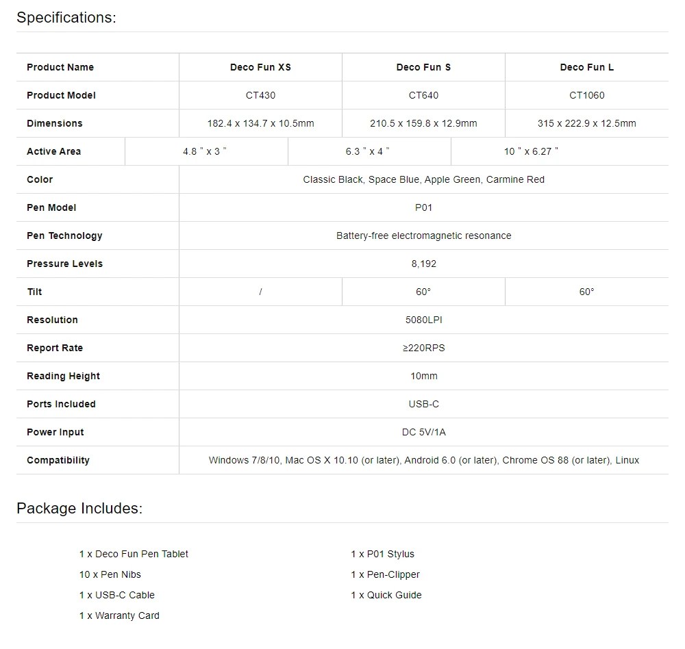 Tablet 8192 níveis Tilt Educação on-line Suporte