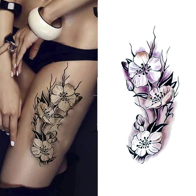 

1 Sheet Tattoo Sticker Women Waterproof Temporary Fake Tattoo Sticker Plum Blossom DIY Tattoo Decal