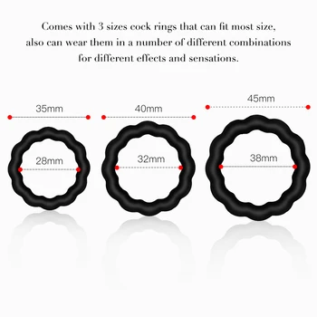 Male Penis Ring Cock Ring Delay Ejaculation Sex Toy For Men Scrotal Binding Ball Stretcher anillos para hombre Silicone Cockring 3