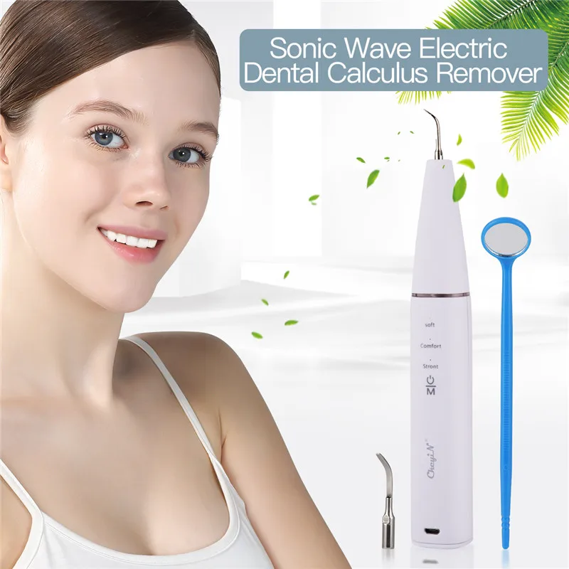

Electric Dental Calculus Remover with 2 Replaceable Tips Sonic Tartar Removal Tool with 3 Modes Teeth Cleaning Tools Dental Care