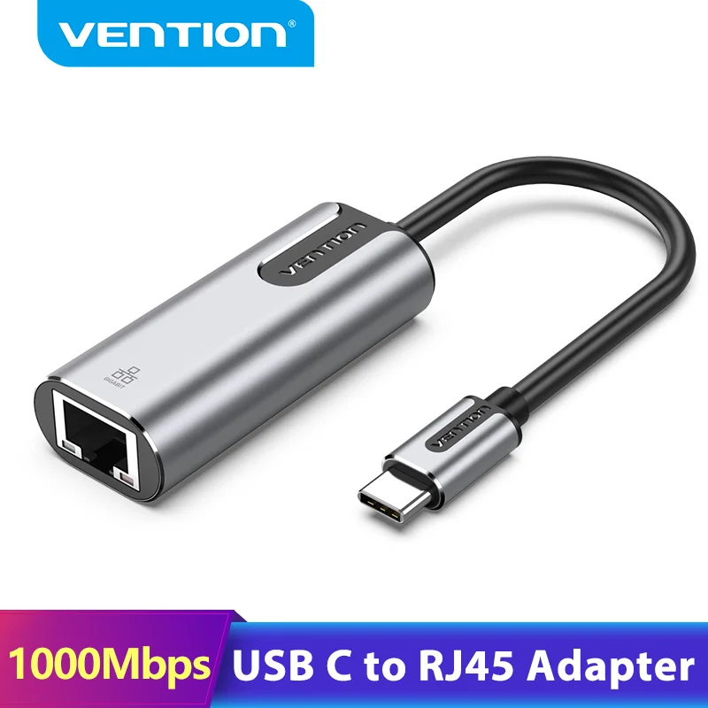 Vention USB C Ethernet адаптер Type до 1000 Мбит/с гигабит RJ45 Lan сетевая карта для MacBook Huawei P40 Pro Ethernet|Сетевые карты| |