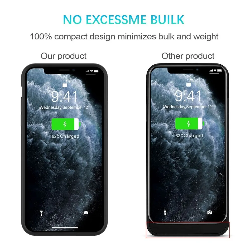 5200 мАч чехол для зарядного устройства для iPhone 11 Pro max внешнее запасное зарядное устройство Внешний аккумулятор чехол для аккумулятора встроенный магнитный металлический