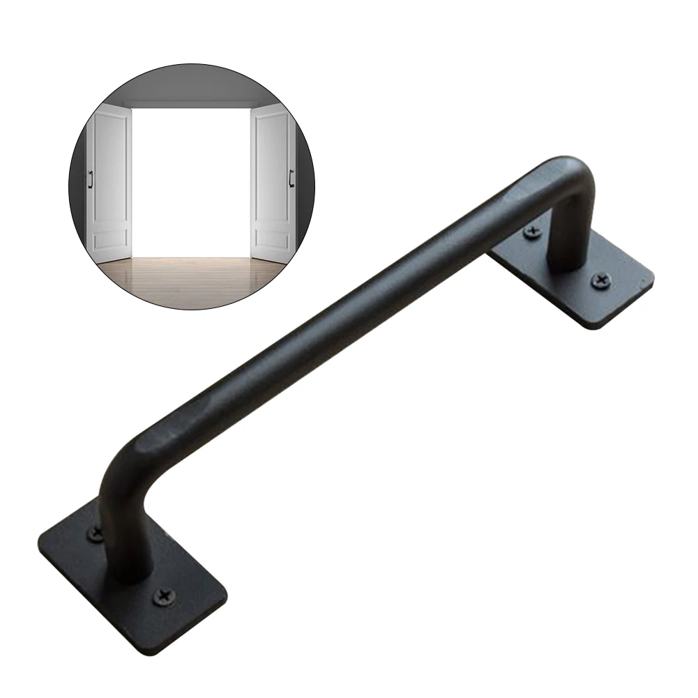 

Pull Sliding Square Base Indoor Barn Hardware Universal Door Handle Accessories Home Decoration Garage Iron Art Cabinet