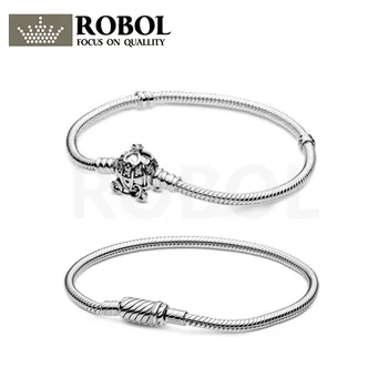 

High Quality 925 Sterling Silver 2020 Winter New Bracelet Pumpkin Clasp Moments Bracelet Woman Jewelry Gift Free Shipping