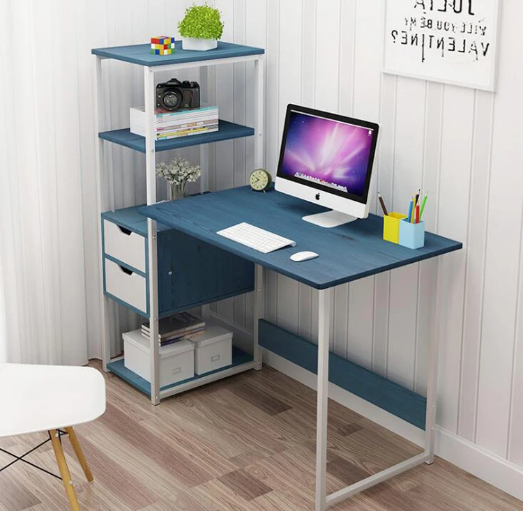120cm simple Computer desk student writing desk with bookshelf combination notebook table bedroom furniture