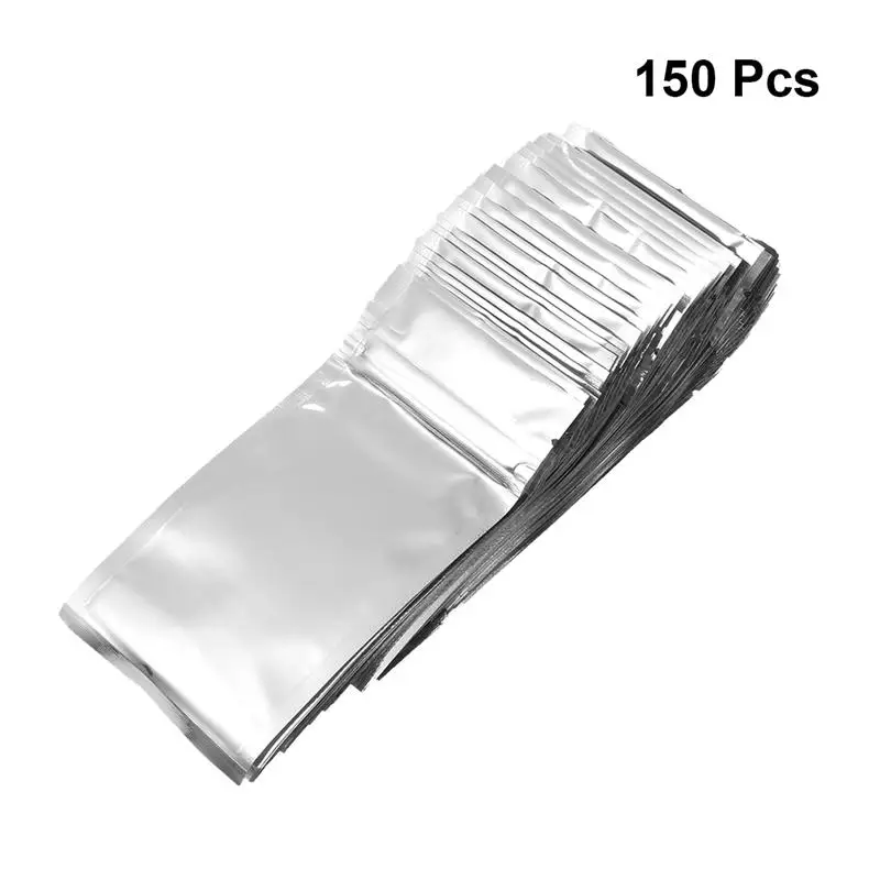 150 шт./компл. Ziplock мешок Resealable плоская сумка для упаковки из фольги Ziplock мешок Еда сумка для хранения для розничных магазинов, кафе, рынки магазинов