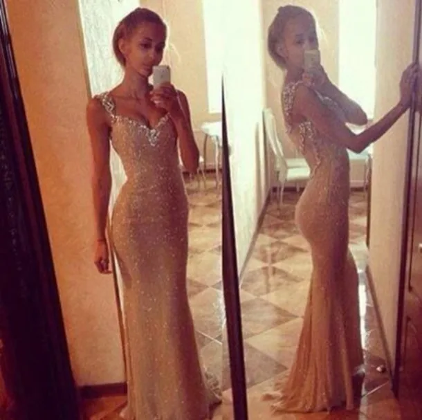 

vestido de noche 2018 robe de soiree Mermaid Prom evening gown formal dress V-neck Crystal Beading Sequins Long Mother Dresses