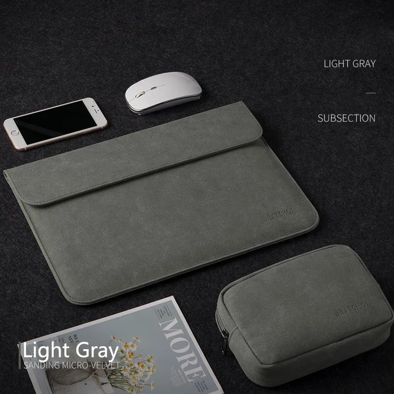 H-Light Grey set Сумка для ноутбука сумка для microsoft Surface pro 6/7/4/5 чехол для microsoft Surface book 2 ноутбук Водонепроницаемый рукав чехол для Для мужчин/Для женщин - Цвет: H-Light Grey set