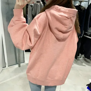 

Women Hoodie 2019 Autumn and Winter New Hooded Plus Velvet Sweatshirt