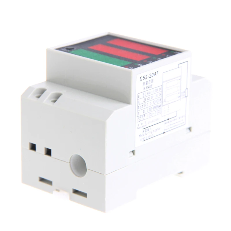 Din рейка светодиодный AC 80-300V 0-100.0A Многофункциональный Вольтметр Амперметр Display63HF