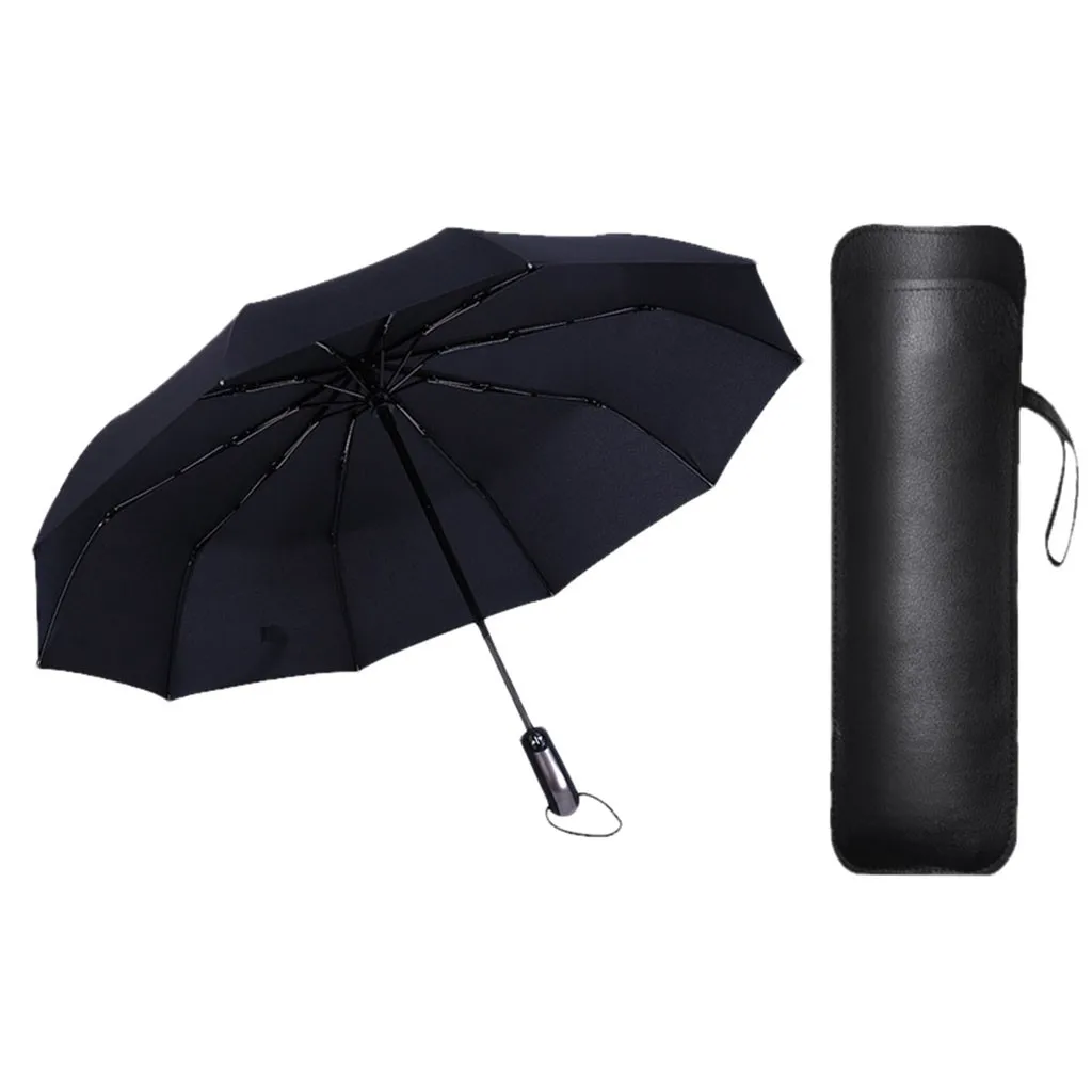 Ветростойкий Автоматический Складной Зонтик для защиты от ветра автоматический зонт 3 раза водонепроницаемый мужской и женский мужской paraguas FW3