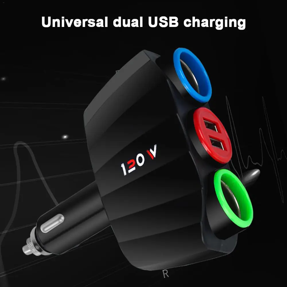 Автомобильный прикуриватель с одним для двух 12 V/24 V Универсальный адаптер зарядного устройства с двойным USB