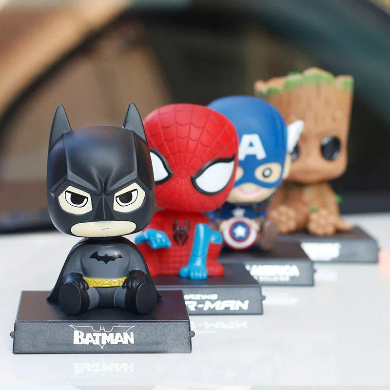

cartoon Batman Spider-Man car ornaments shake the head of the doll handmade Car model of the mobile phone seat car accessories