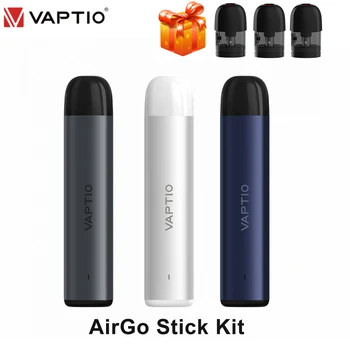 

Newest Electronic Cigarette Pod Kit vape Vaptio Airgo Stick Kit 350mAh Battery 1.5ML Cartridge pod 11W Vape Mod Kit E cigarette