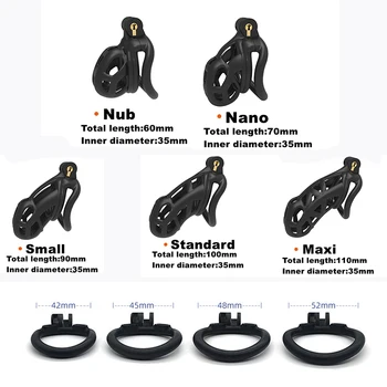 Clearance Price Cobra Cock Cage,Cobra Male Chastity Device with 4 Penis Rings,Chastity Belt,Penis Lock,BDSM Adult Sex Toys 2