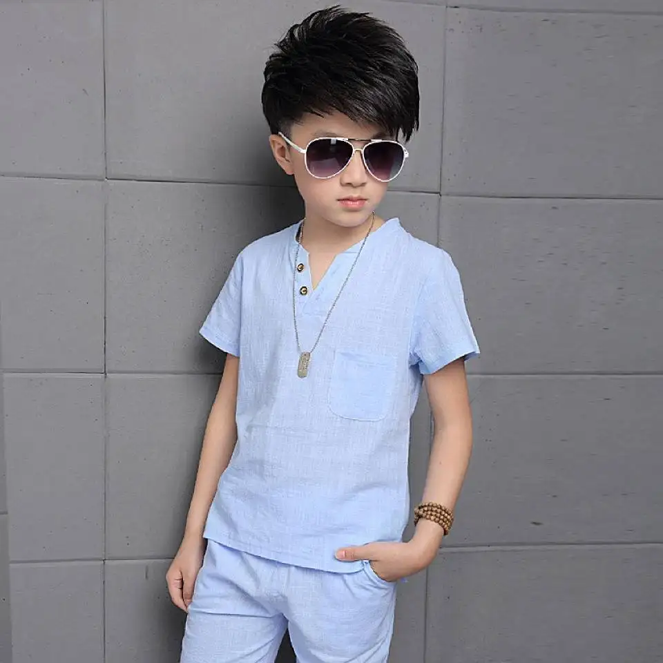 

Hot Sale 2020 Kids Baby Boys Clothing Sets New Summer Fashion Solid T-Shirts+Shorts 2Pcs/Set Casual Cotton Boys Clothes Suits