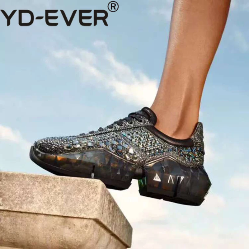 black shiny trainers