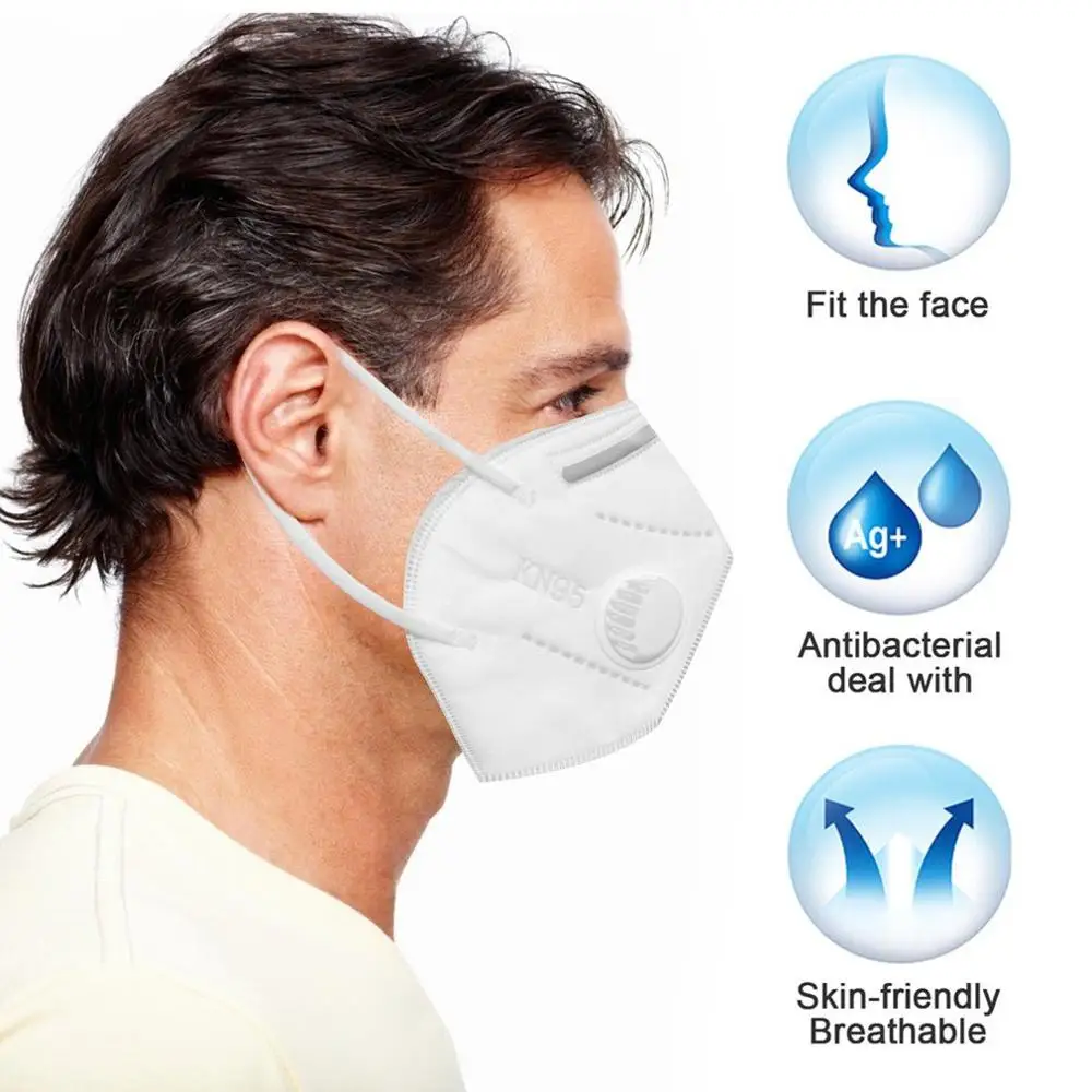 

FFP2/FFP3 mask with breathing valve and no valve High efficiency filtration breathable adjustable 3D fitting design 1/10 pcs