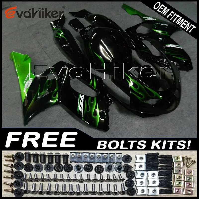 Заказной обтекатель мотоцикла для YZF600R Thunderent 1997-2007 ABS пластиковый корпус мотоцикла литьевая форма зеленый+ подарки - Цвет: I