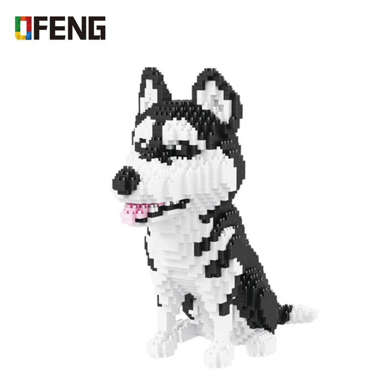 

Balody Siberian Husky Dog Animal Pet 3D Model DIY Diamond Mini Building Blocks cartoon Bricks Assembly Toy for chilren gift